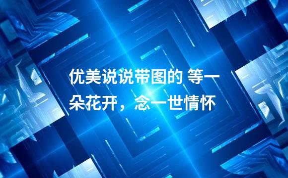 优美说说带图的 等一朵花开，念一世情怀